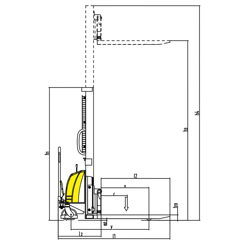 PEVV15-PV magasemelő 1600–3500 mm emelési magassággal
