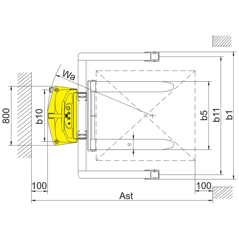 PEVV10-DPV és PEVV15-DPV félelektromos magasemelő 1600–3500 mm emelési magassággal