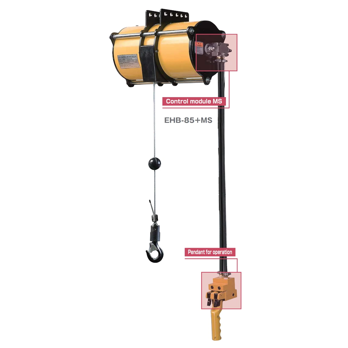 ENDO ATEX pneumatikus kiegyensúlyozó EHB (MS-modul), 0–270 kg