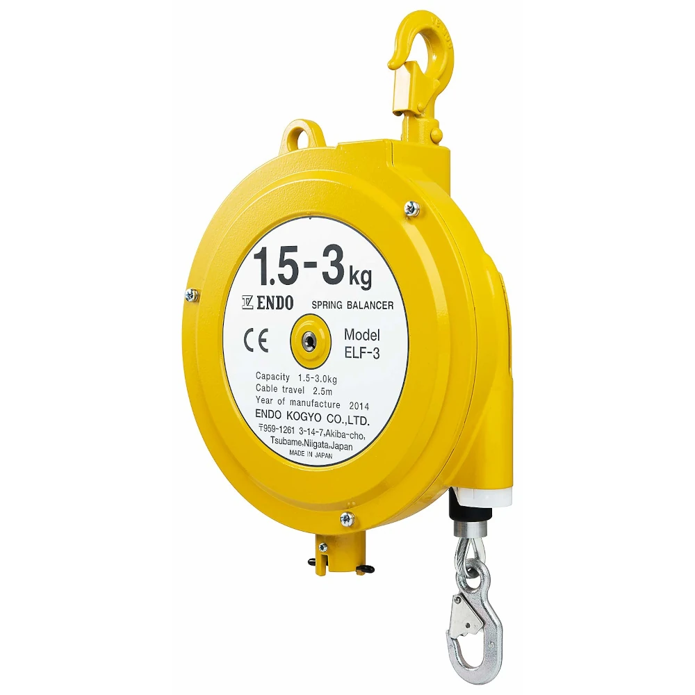 ENDO hosszú löketű rugós kiegyensúlyozó (ELF-3), 1,5–3 kg