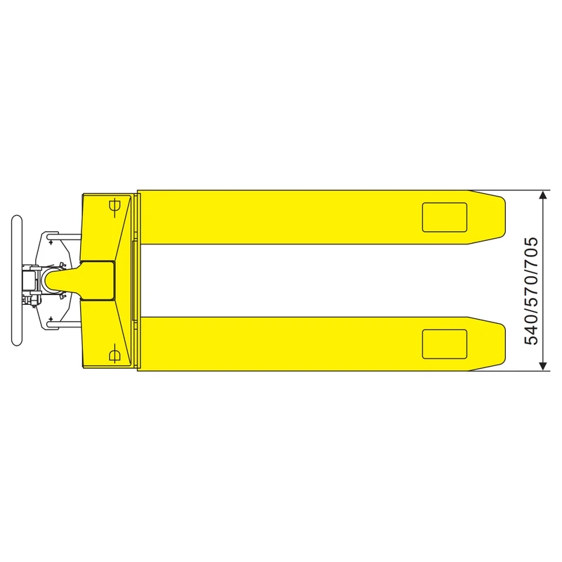 2000 kg teherbírású RPVV2000/RPVV2000P mérleges raklapemelő