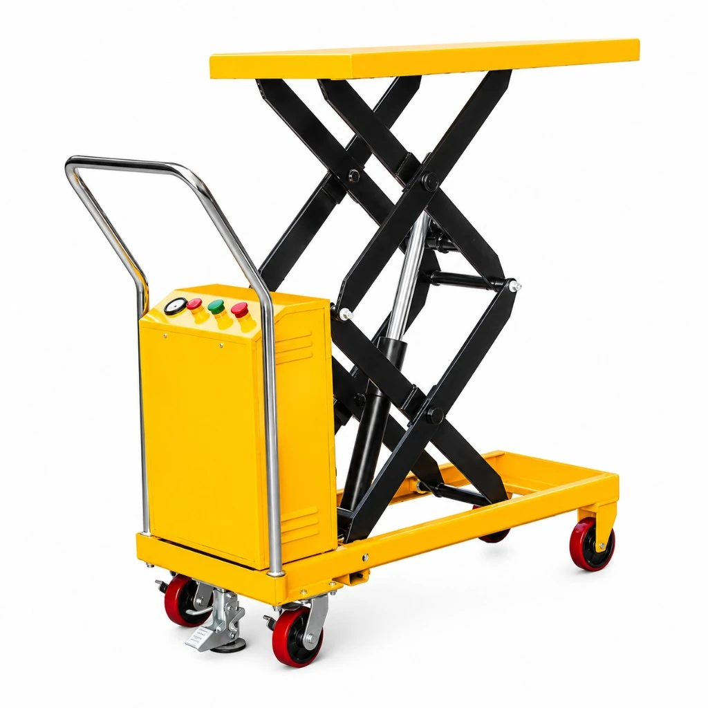 Félelektromos mobil dupla ollós emelőasztal (PMPS350D), 350 kg, 1320 mm