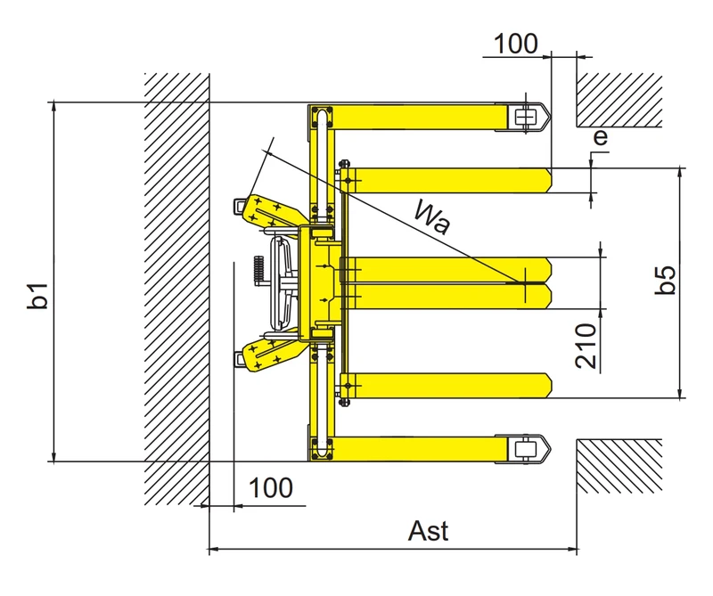 RVV-DSV terpesz magasemelő 1600 mm emelési magassággal