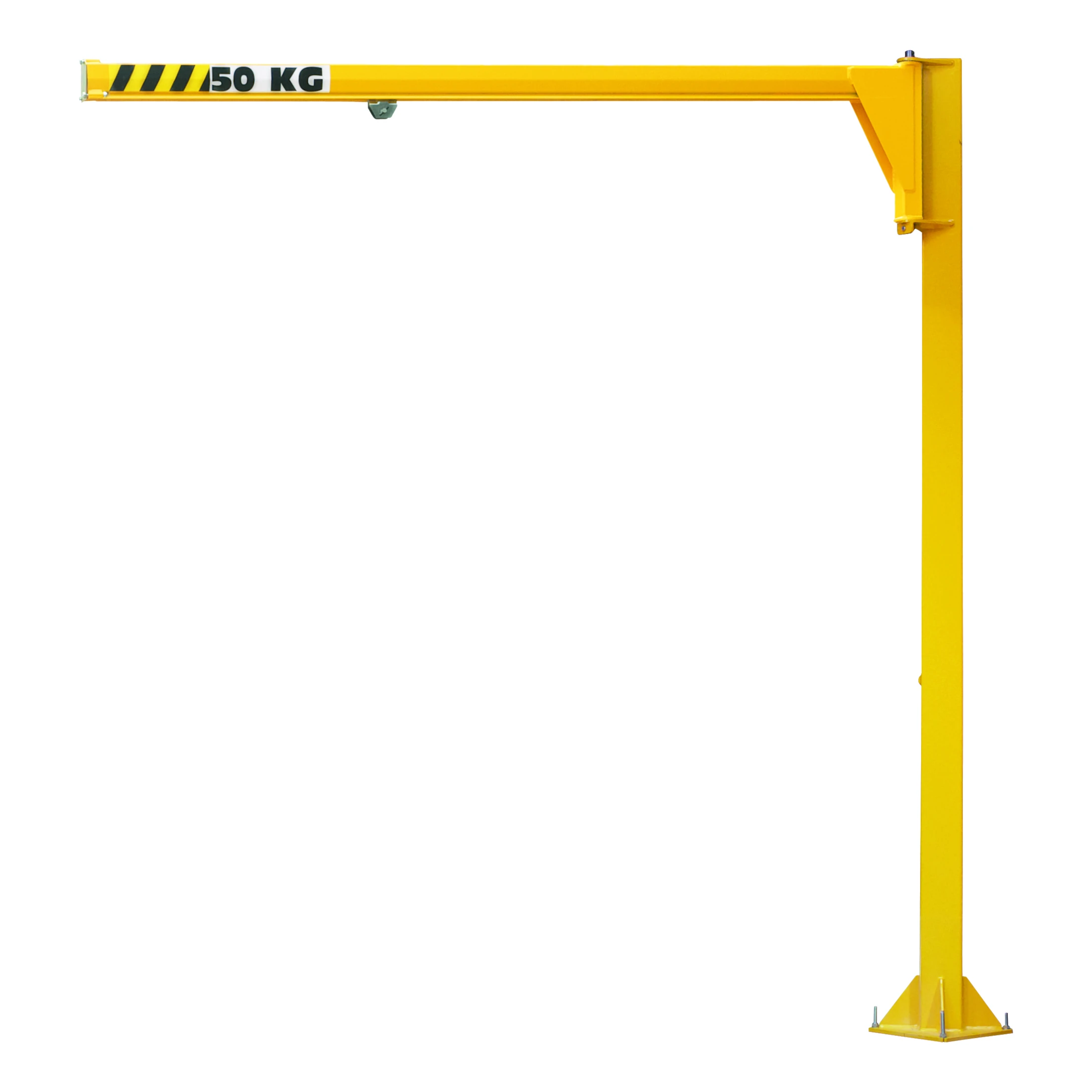 Kis szerkezeti magasságú oszlopos forgódaru futómacskával (NSDK), 270°, 50–100 kg, 2–5 m
