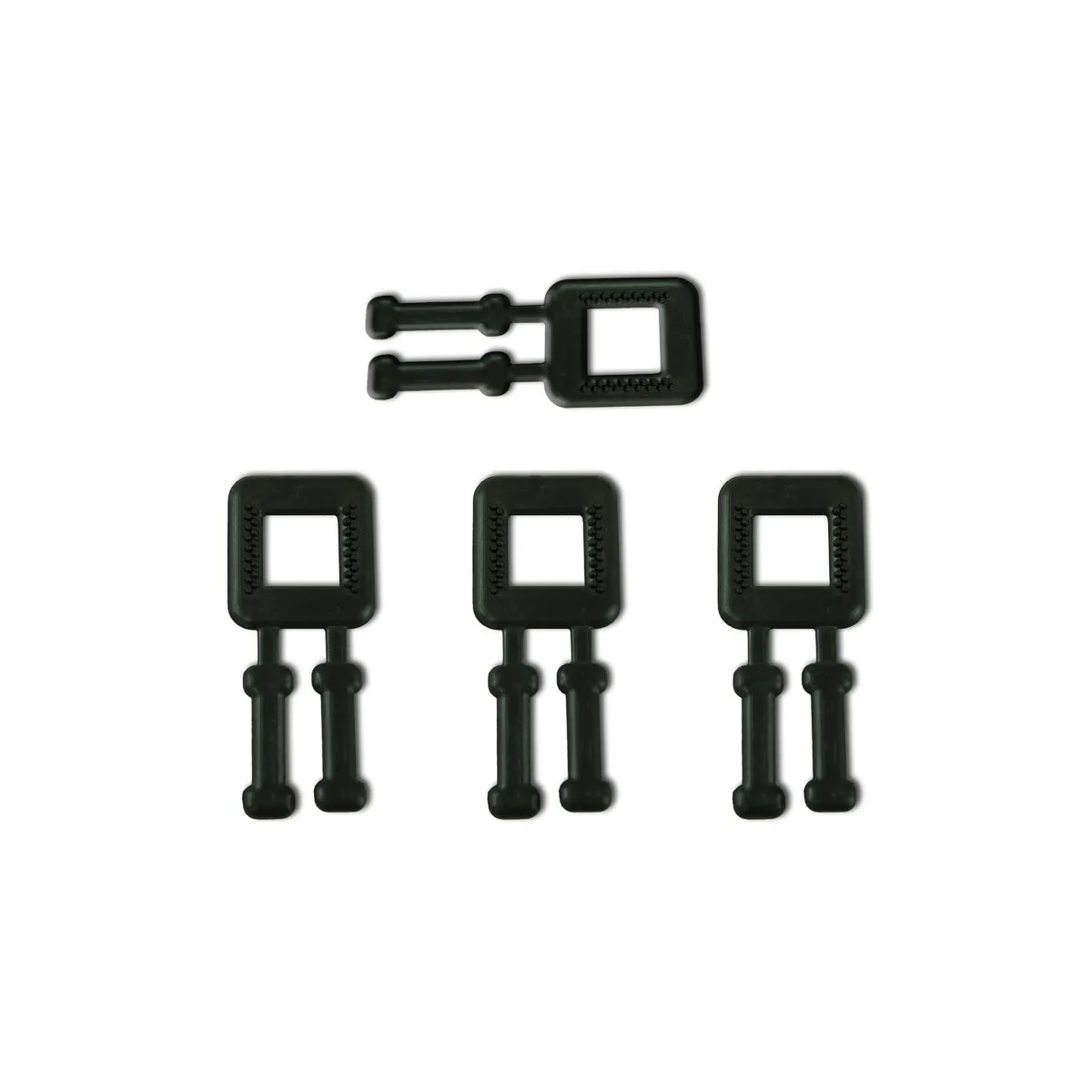 Fekete műanyag csatok PP pántszalaghoz (BUCKLES-4P), 12 mm