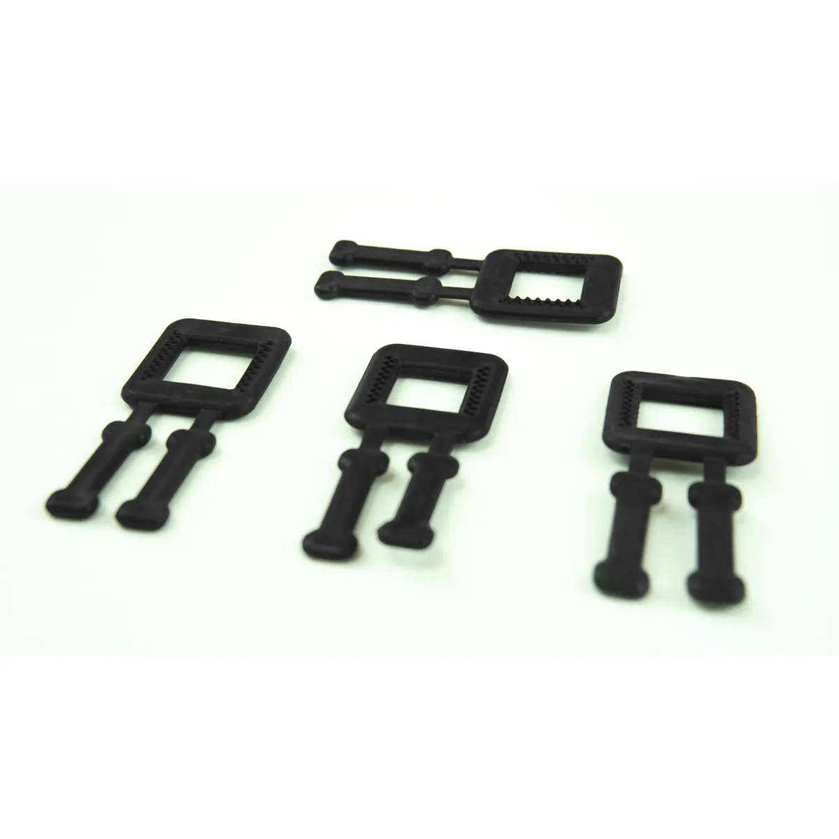 BUCKLES-4P fekete műanyag csatok PP pántszalaghoz, 12 mm