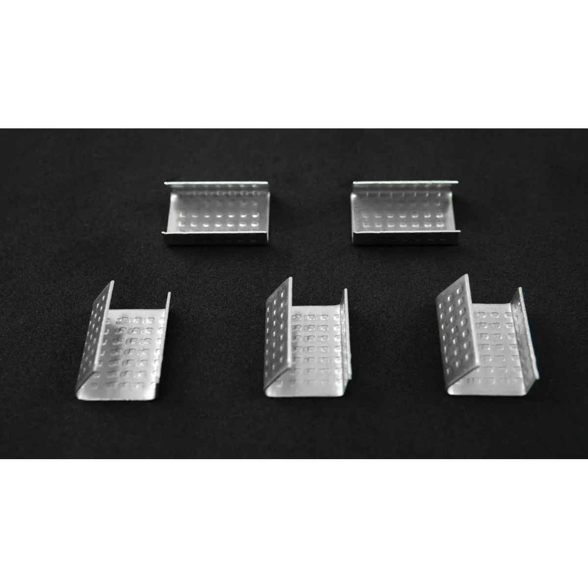16 mm-es PP pántolószalaghoz használható BUCKLES-16PP acél záróhüvelyek