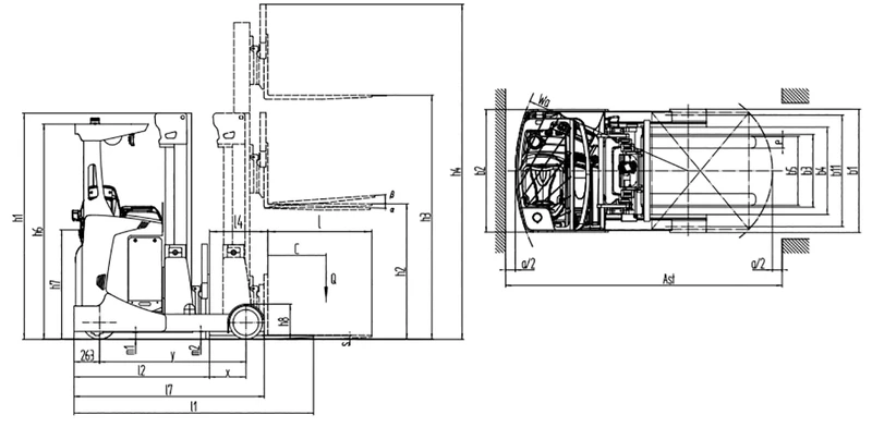 Deluxe REV20D tolóoszlopos targonca, 2000 kg, 4700–6200 mm – 4. kép