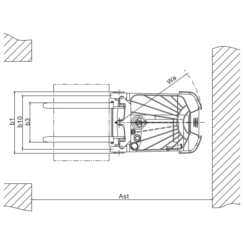 REV10ST-A/REV10ST-B keskeny folyosós villástargonca, 1000 kg, 3000 mm – 3. kép
