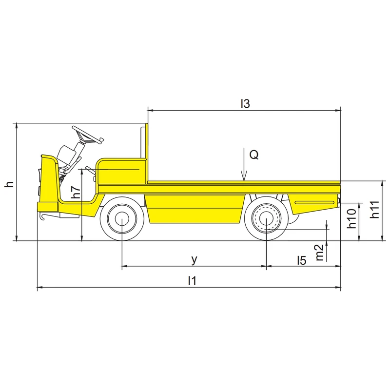 VEV20/VEV25/VEV30 elektromos platós szállítókocsi